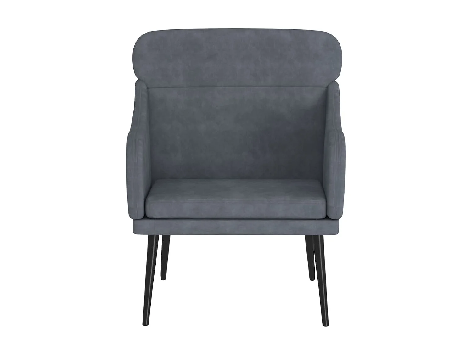 Fauteuil Gris foncé 63x76x80 cm Velours FR62012