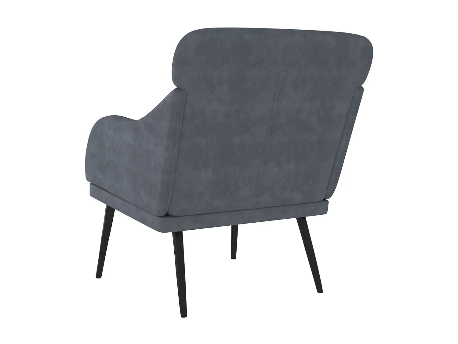 Fauteuil Gris foncé 63x76x80 cm Velours FR62012