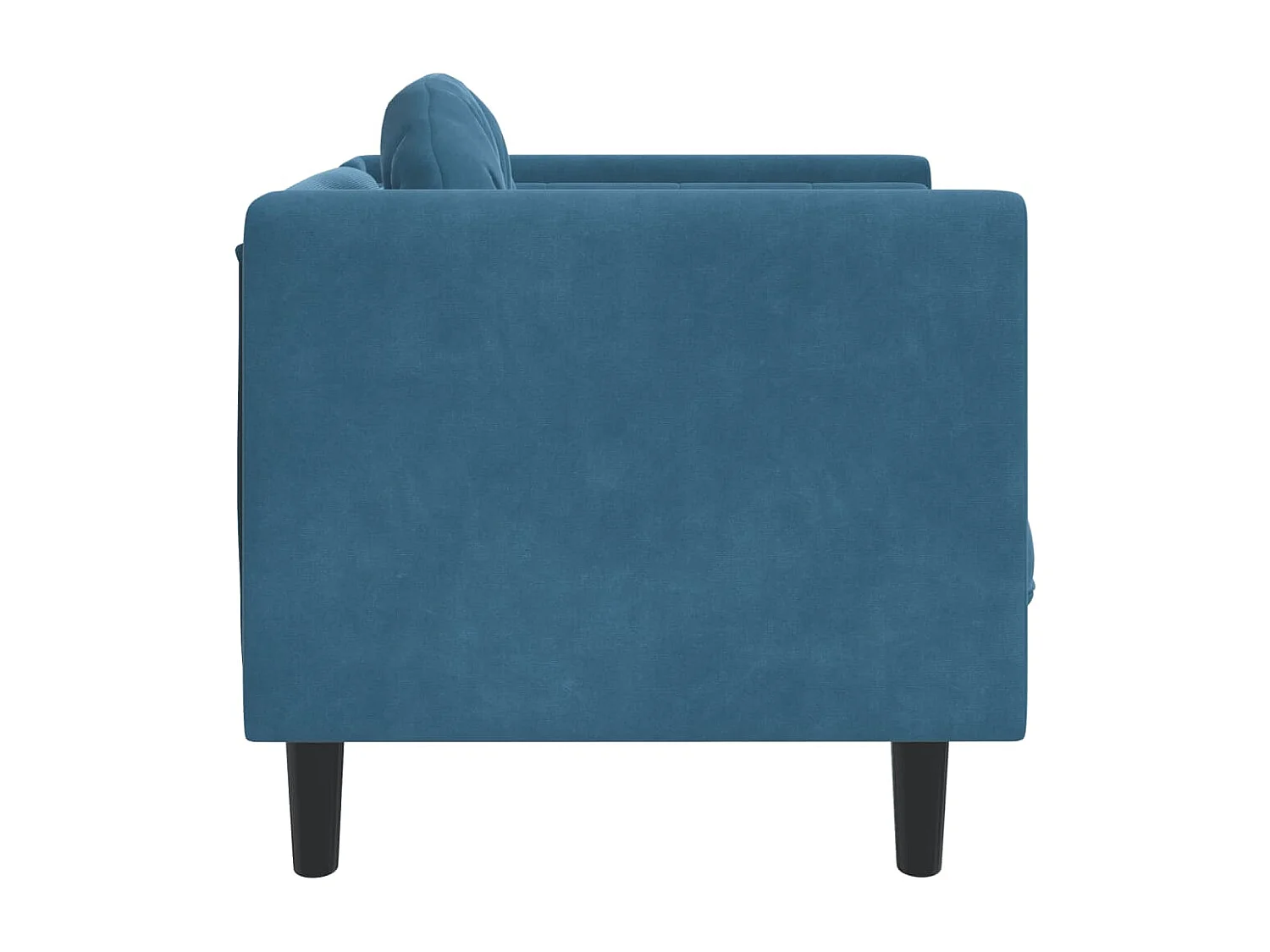 Poltrona com almofadão veludo azul PT998627