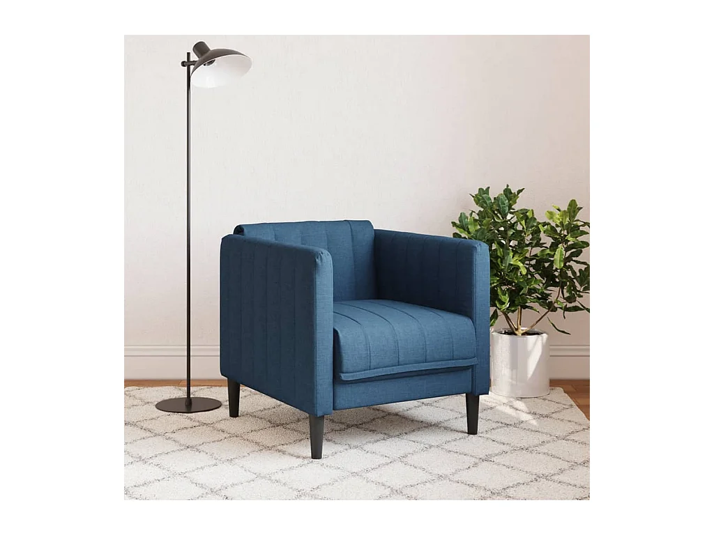 Fauteuil bleu tissu FR37427