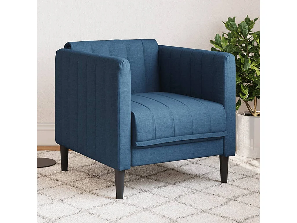 Poltrona tecido azul PT429145