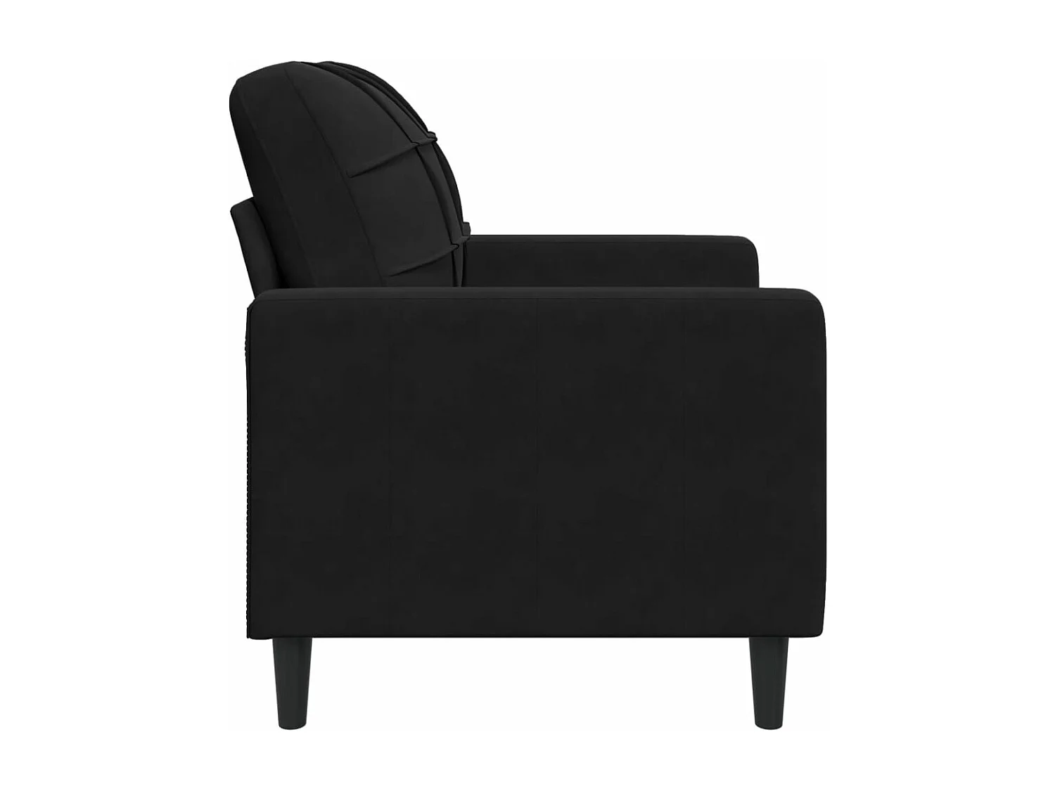 Fauteuil 60 cm fluweel zwart BE188551