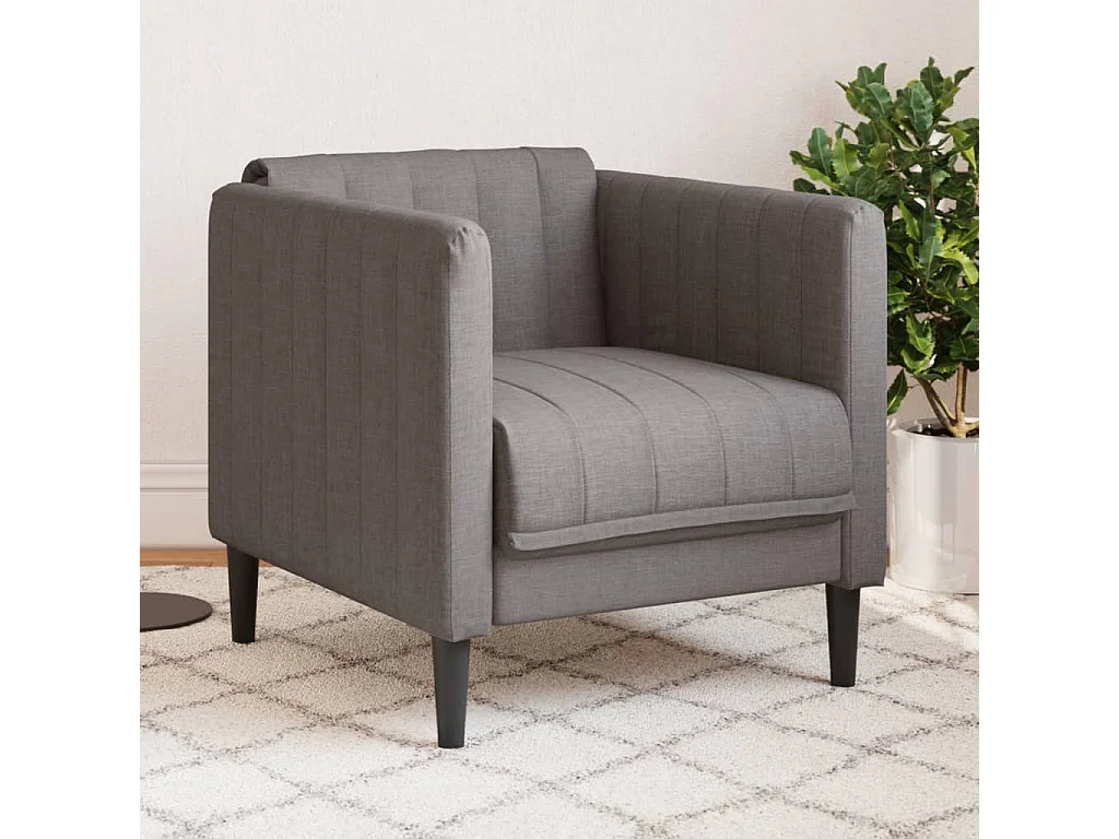 Fauteuil taupe tissu FR52163