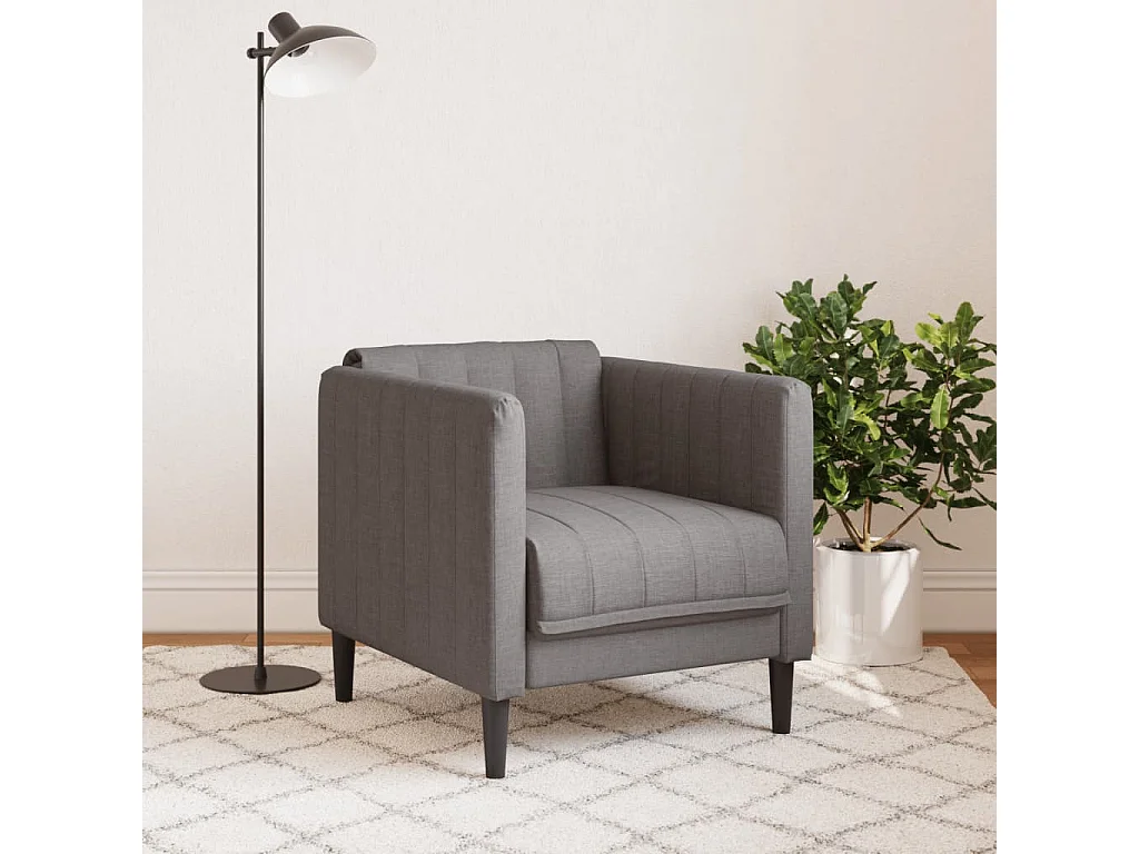 Fauteuil taupe tissu FR52163