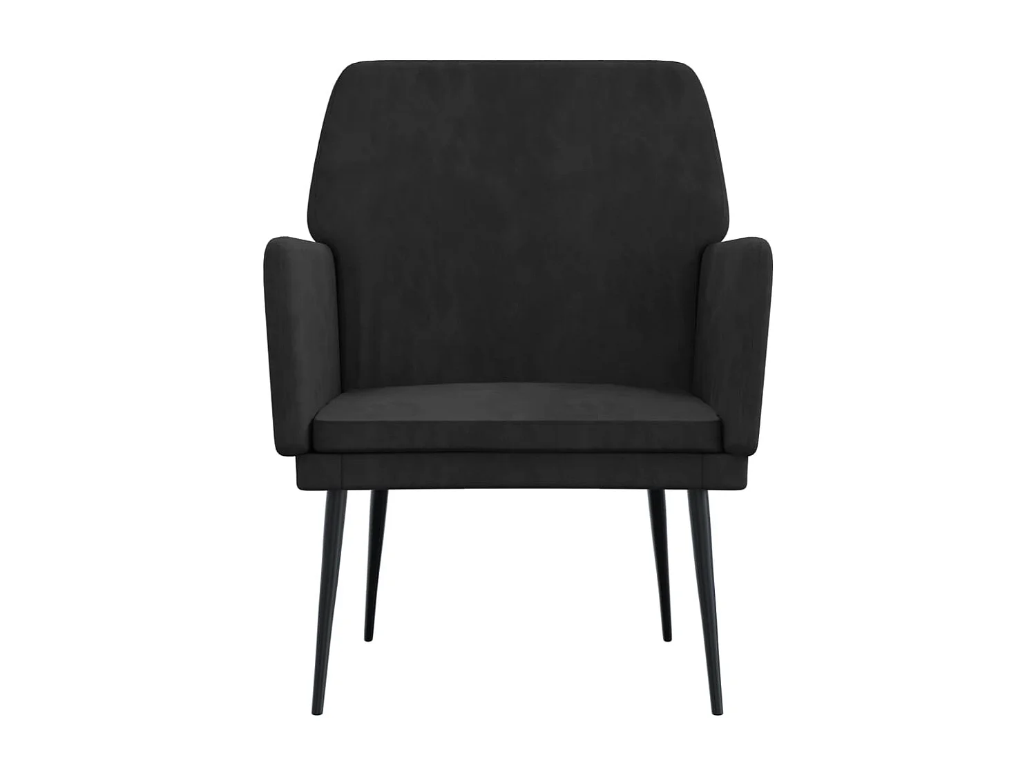 Fauteuil 62x79x79 cm fluweel zwart BE463459