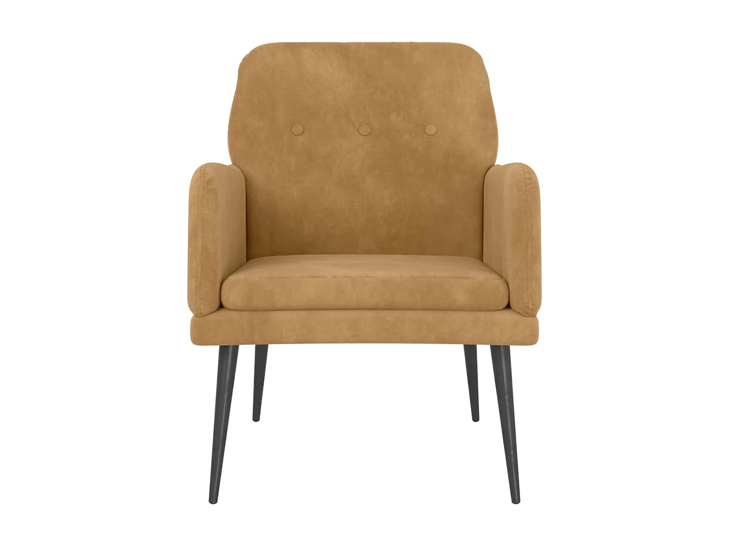 Fauteuil 62x79x79 cm fluweel bruin BE151186