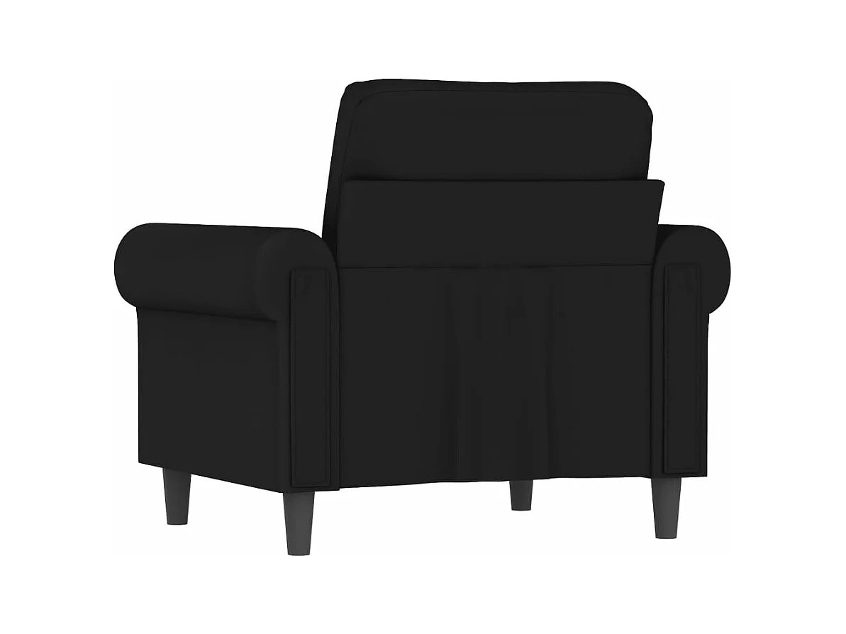 Sillón de terciopelo negro 60 cm ES409538