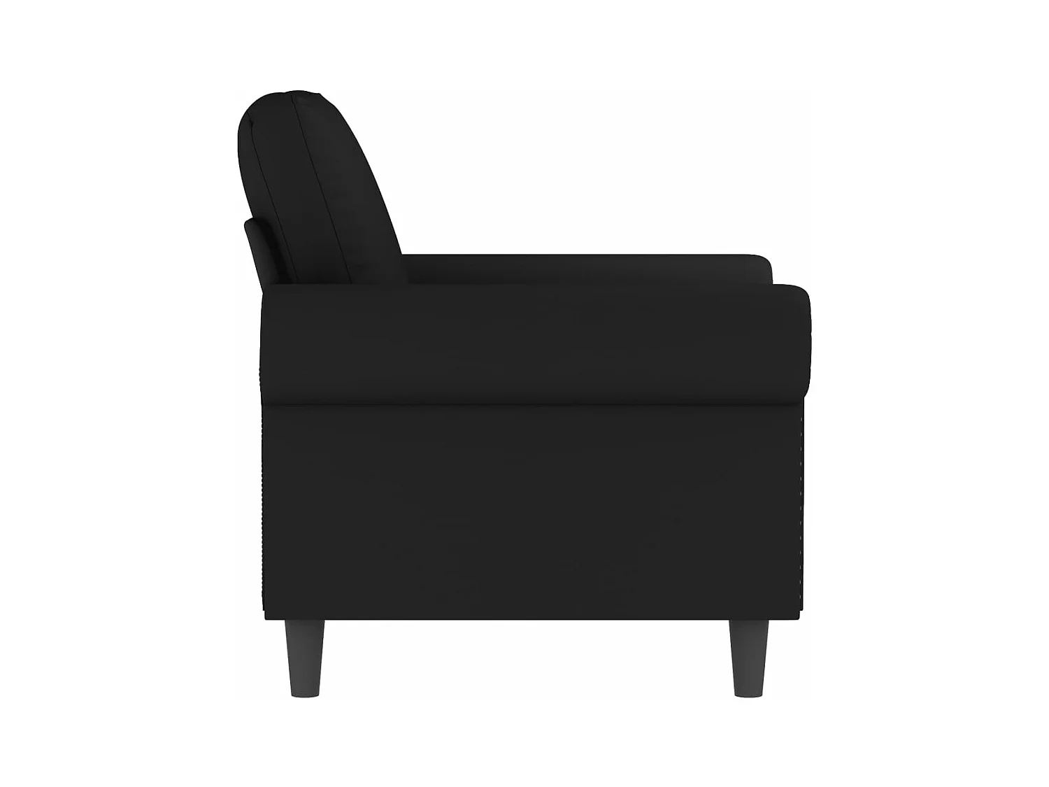 Sillón de terciopelo negro 60 cm ES409538