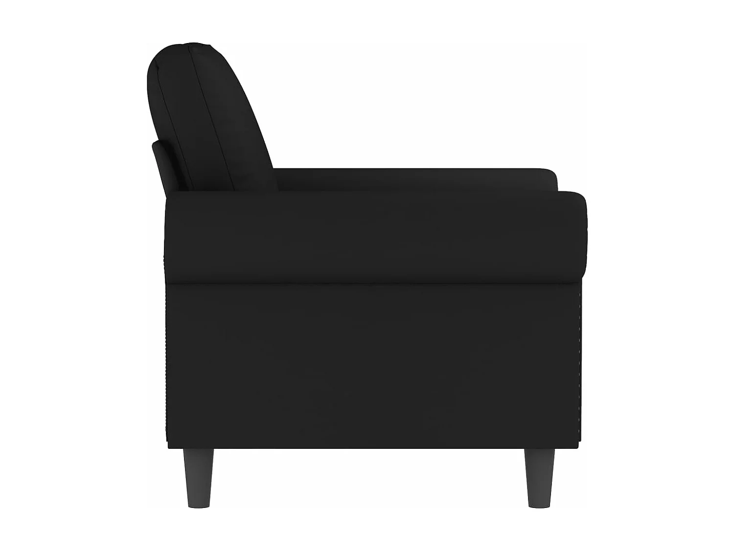 Fauteuil Noir 60 cm Velours FR68339