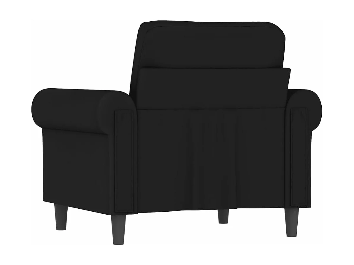 Fauteuil Noir 60 cm Velours FR68339