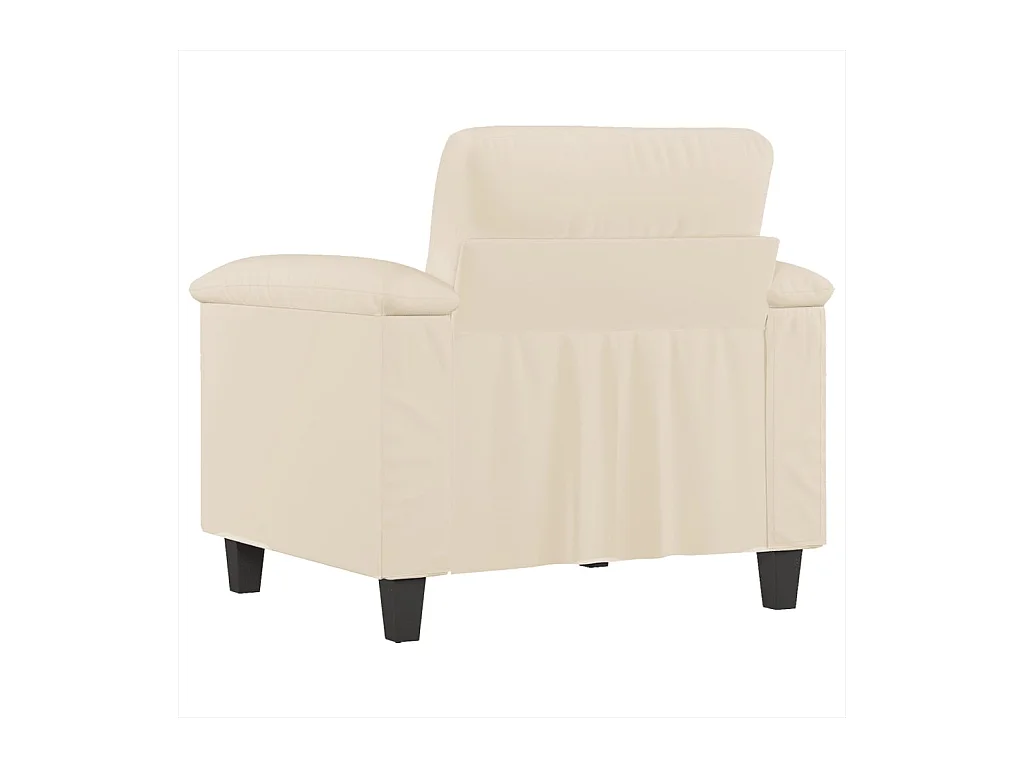 Fauteuil beige 60 cm tissu microfibre FR82319