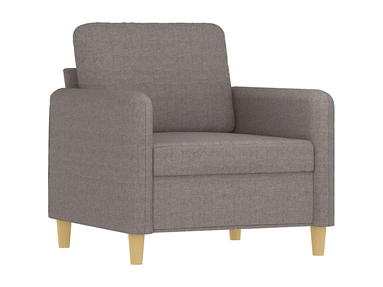 Fauteuil avec repose-pied Taupe 60 cm Tissu FR77959