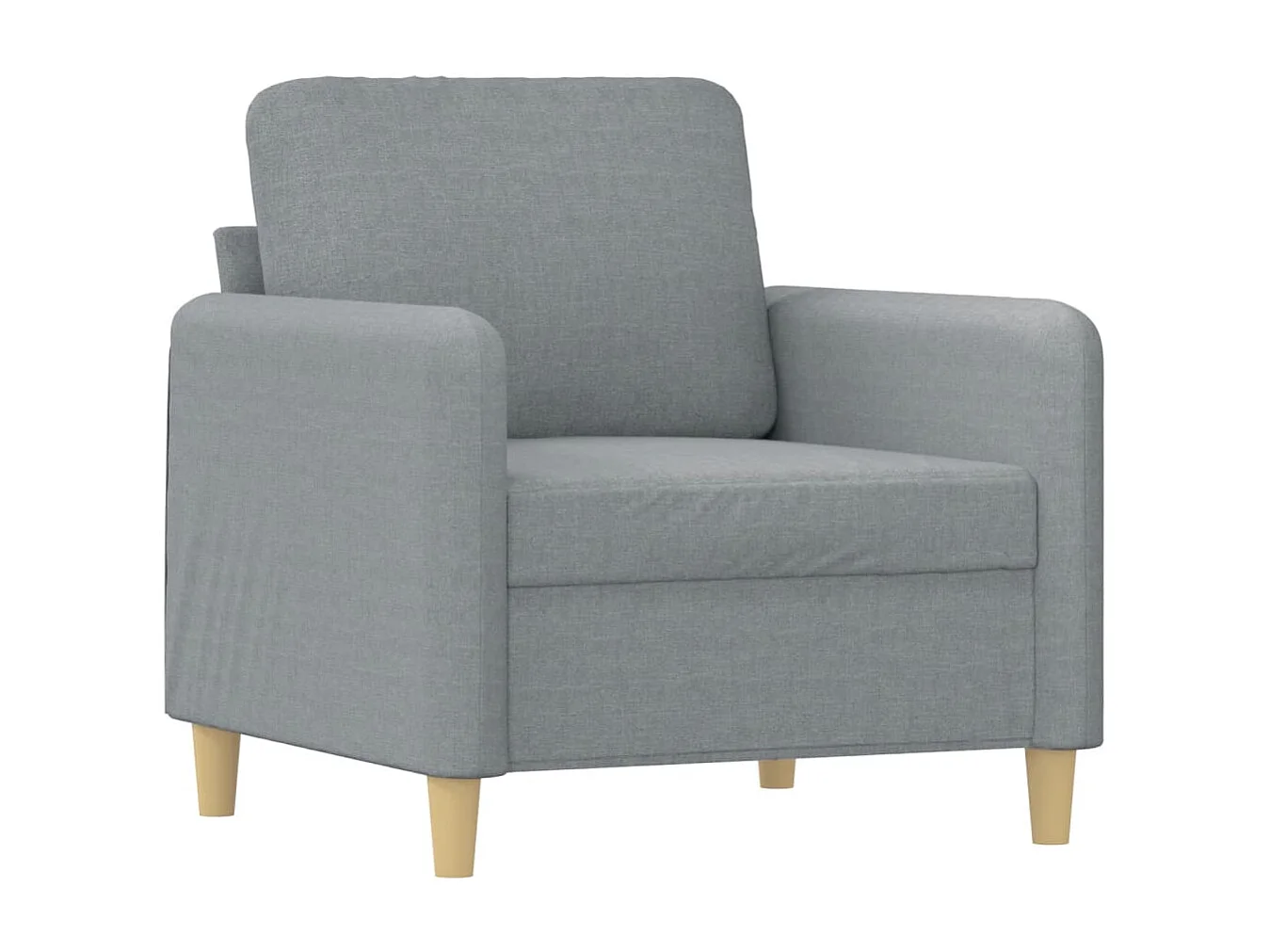 Sillón con taburete tela gris claro 60 cm ES138605