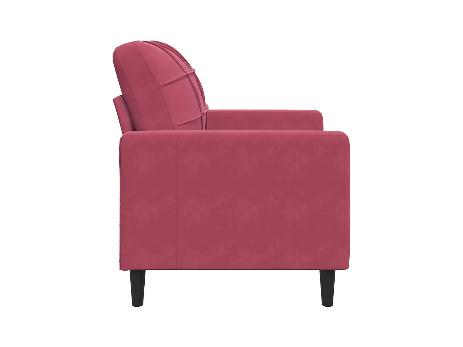 Fauteuil Rouge bordeaux 60 cm Velours FR66810