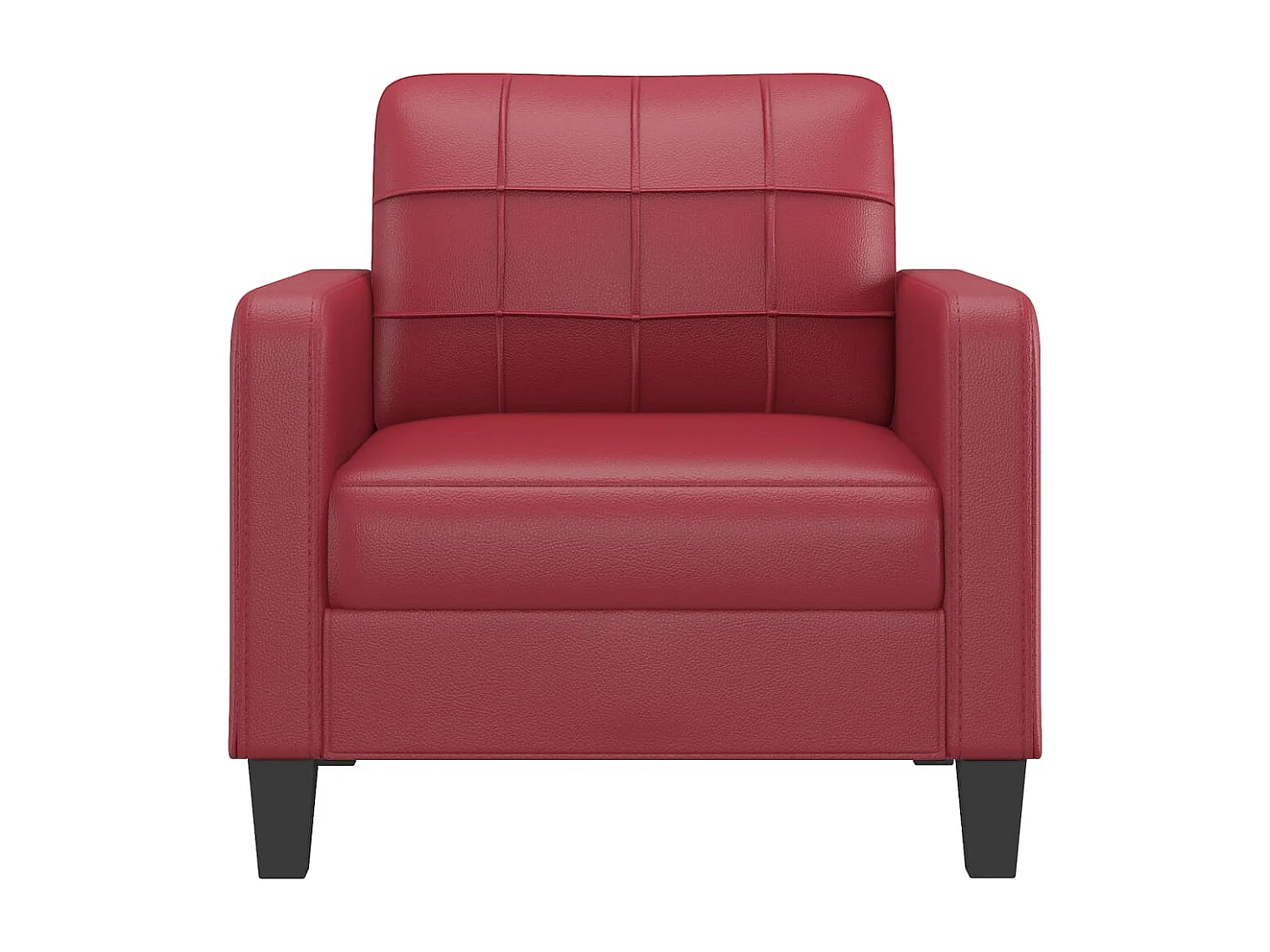 Fauteuil Rouge bordeaux 60 cm Similicuir FR64133