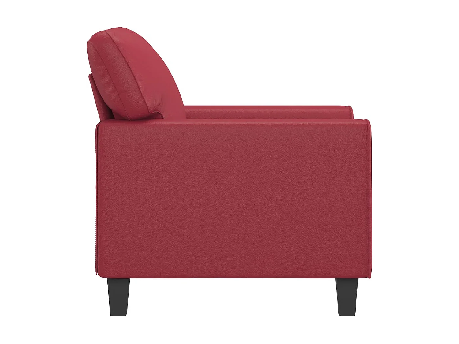 Fauteuil Rouge bordeaux 60 cm Similicuir FR95977