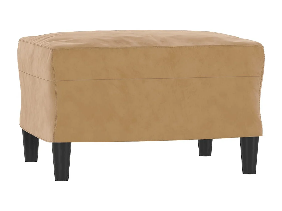 Fauteuil avec repose-pied Marron 60 cm Velours FR52705