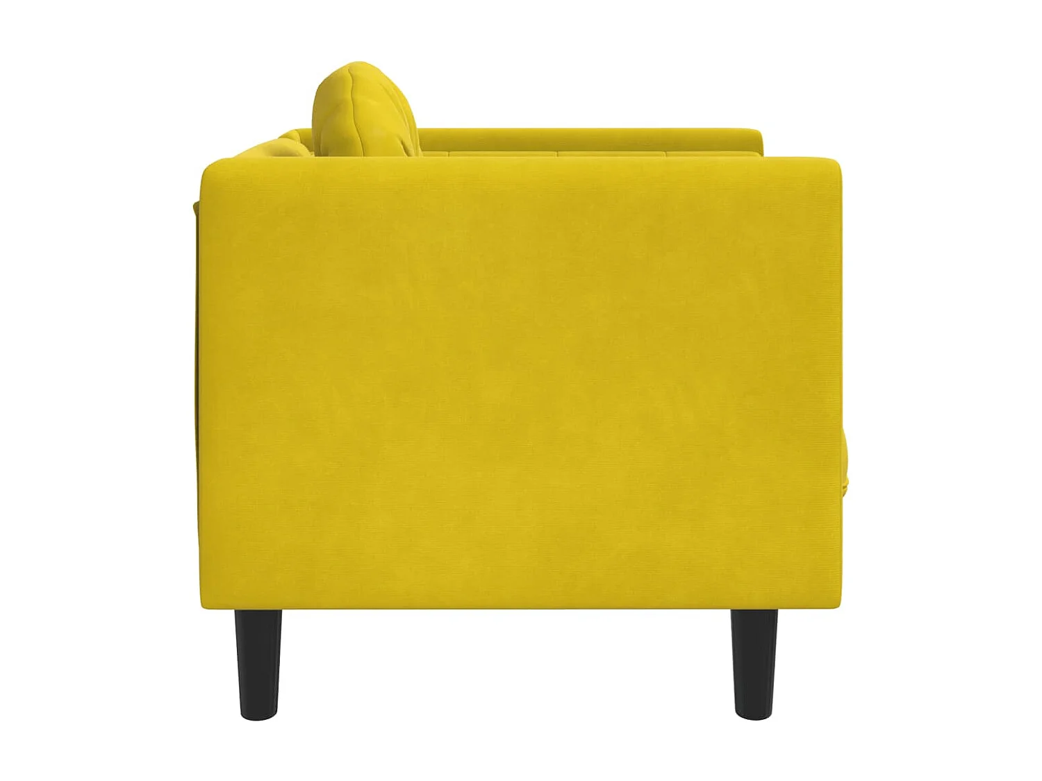 Fauteuil avec coussin jaune velours FR80388