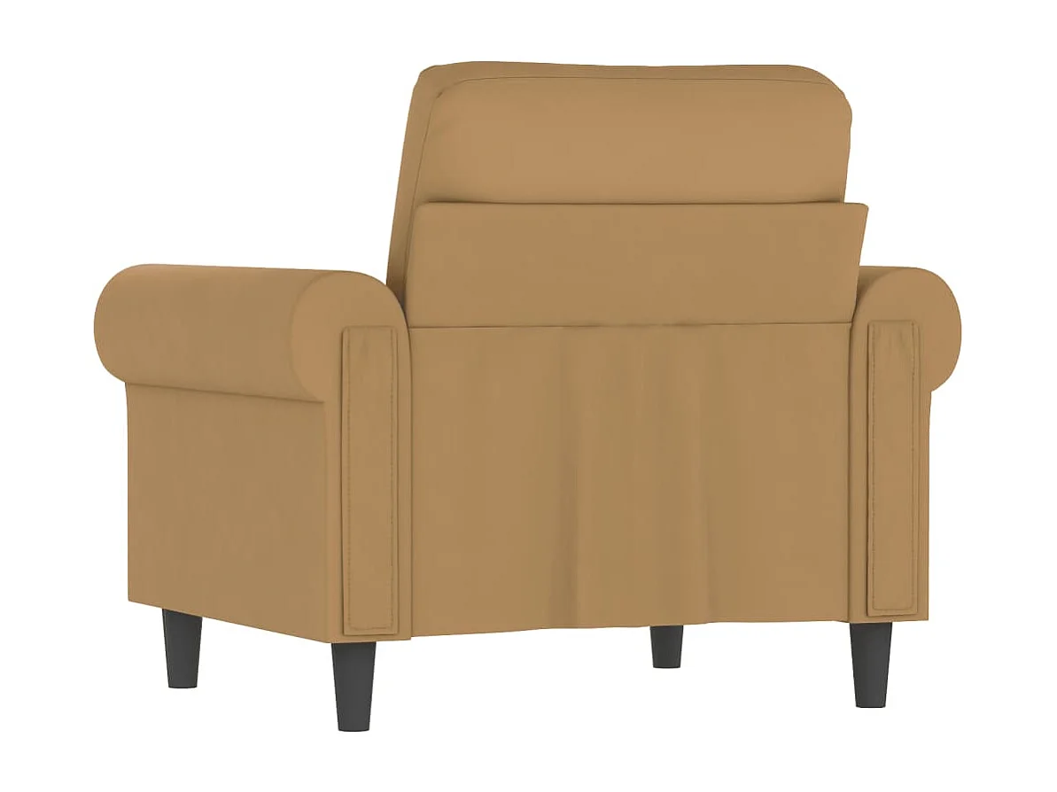 Fauteuil 60 cm fluweel bruin BE960799