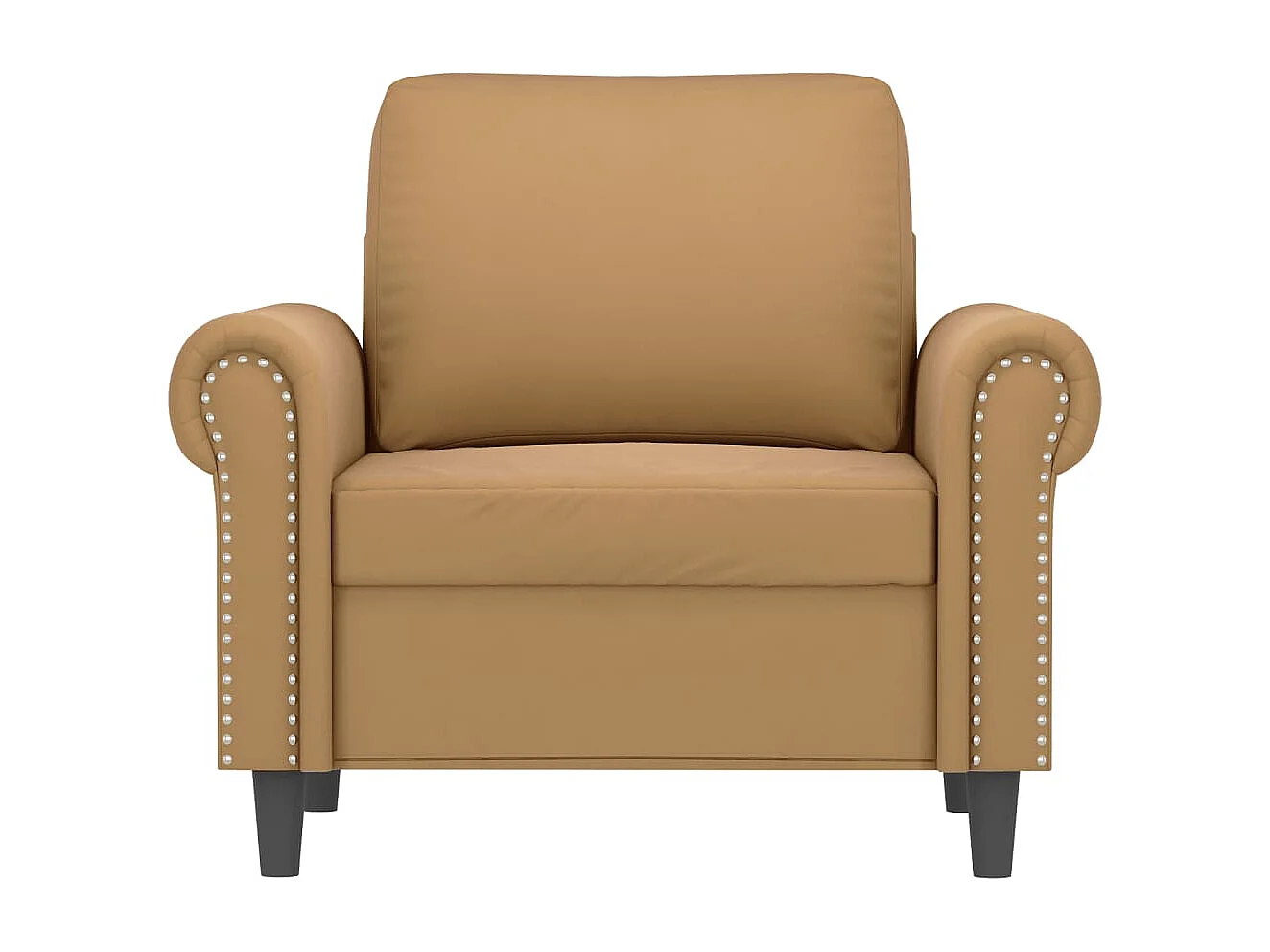 Fauteuil Marron 60 cm Velours FR22286