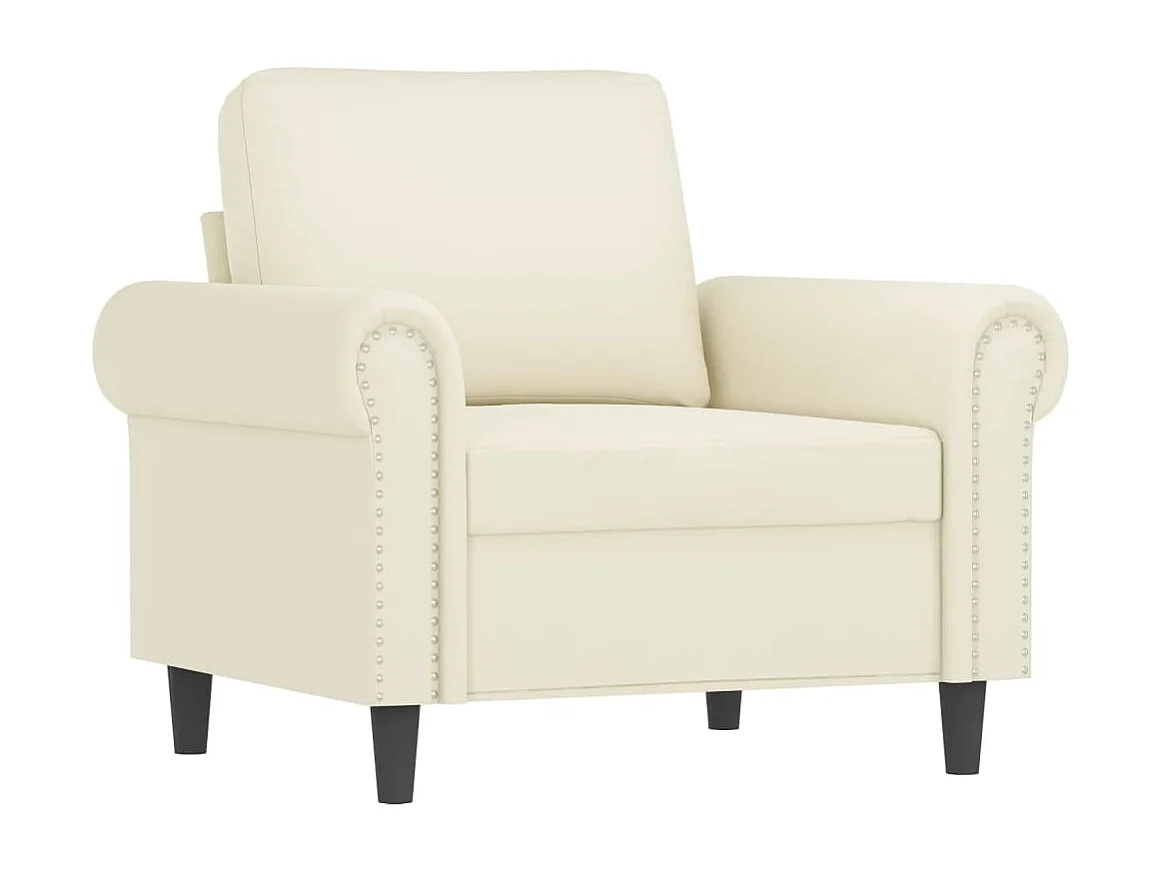 Fauteuil 60 cm fluweel crèmekleurig BE620791