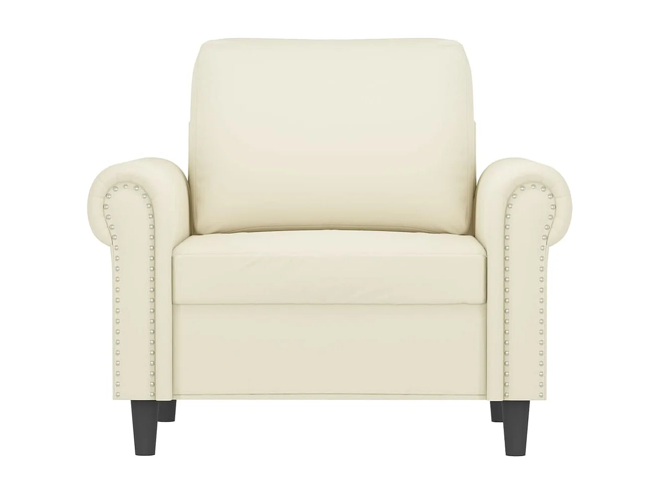 Fauteuil 60 cm fluweel crèmekleurig BE620791