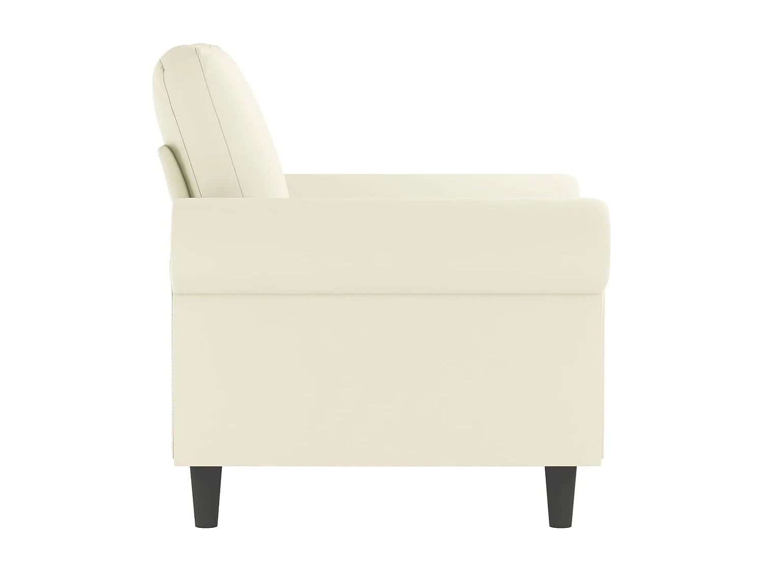 Fauteuil 60 cm fluweel crèmekleurig BE620791