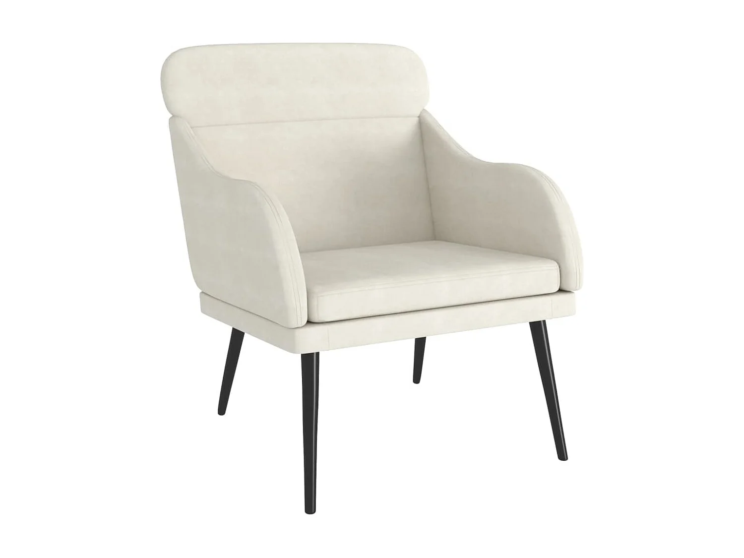 Fauteuil Crème 63x76x80 cm Velours FR83552