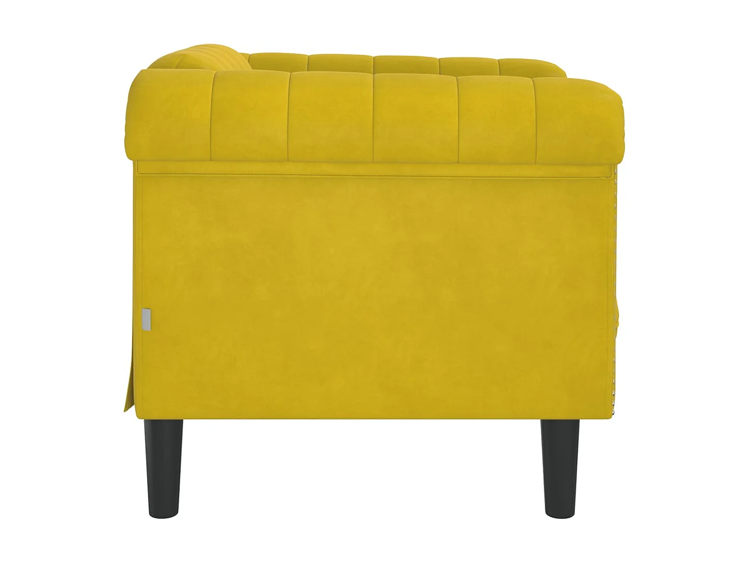 Fauteuil jaune velours FR17887