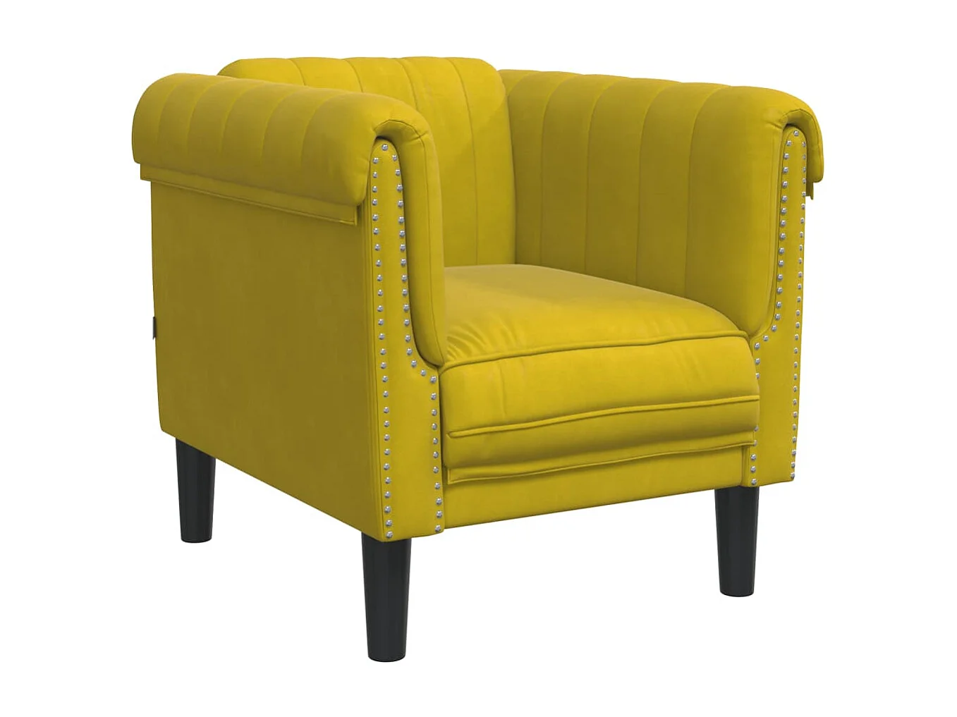 Sillón de terciopelo amarillo ES121886