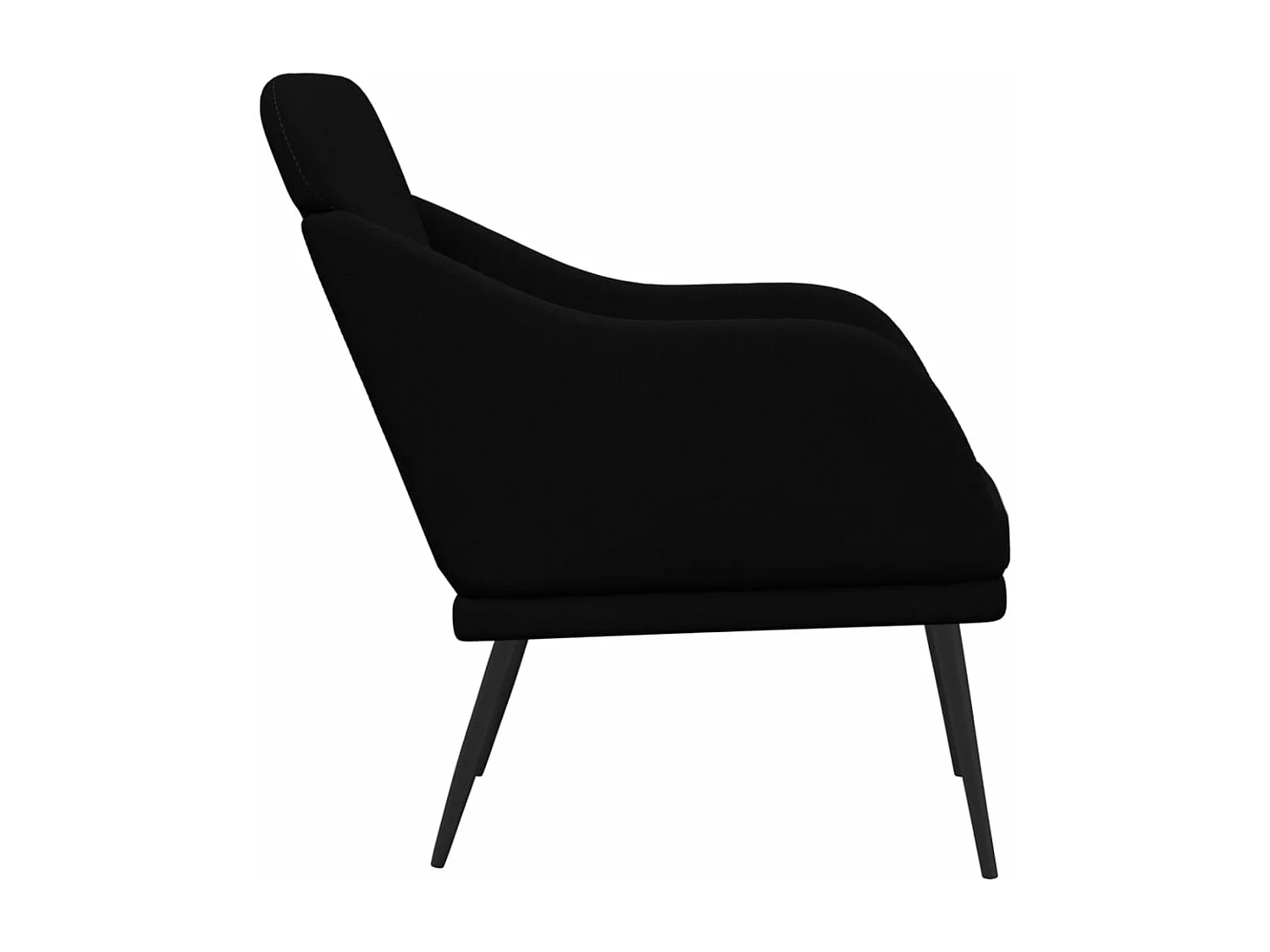 Fauteuil 63x76x80 cm stof zwart BE550695