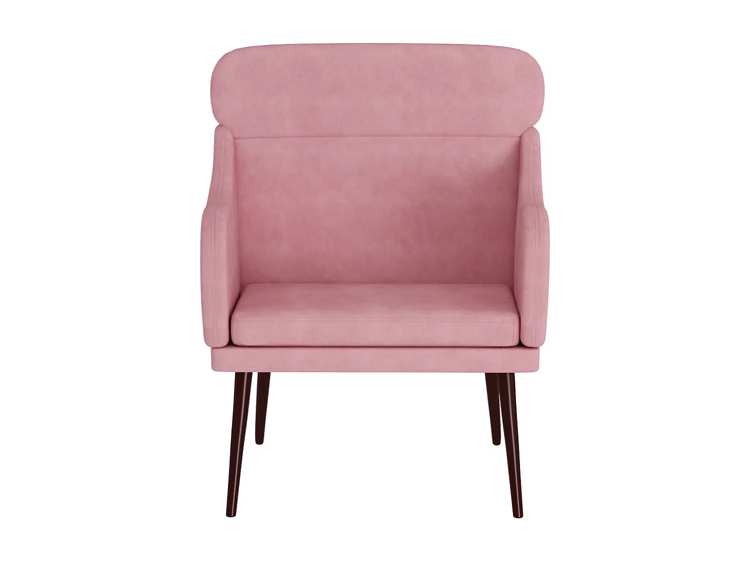 Fauteuil Rose 63x76x80 cm Velours FR78653