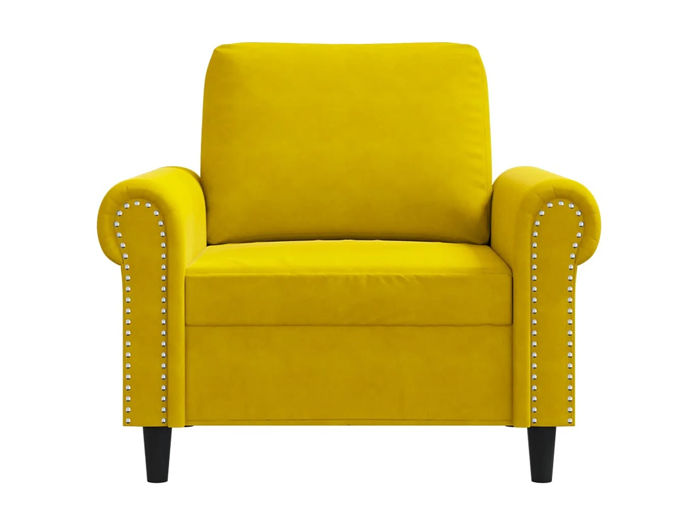 Fauteuil Jaune 60 cm Velours FR42889