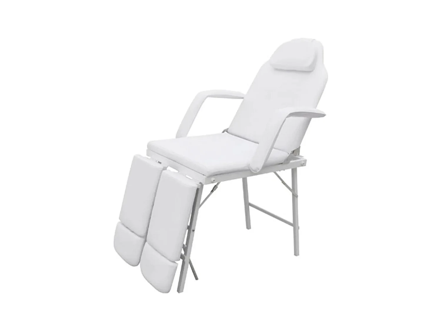 Fauteuil pour traitement facial Similicuir 185x78x76 cm Blanc FR59023