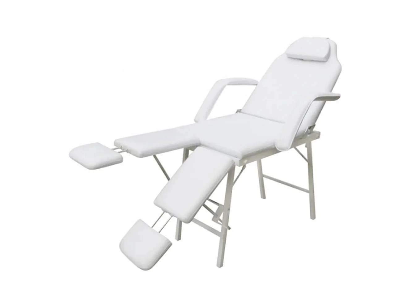 Fauteuil pour traitement facial Similicuir 185x78x76 cm Blanc FR59023