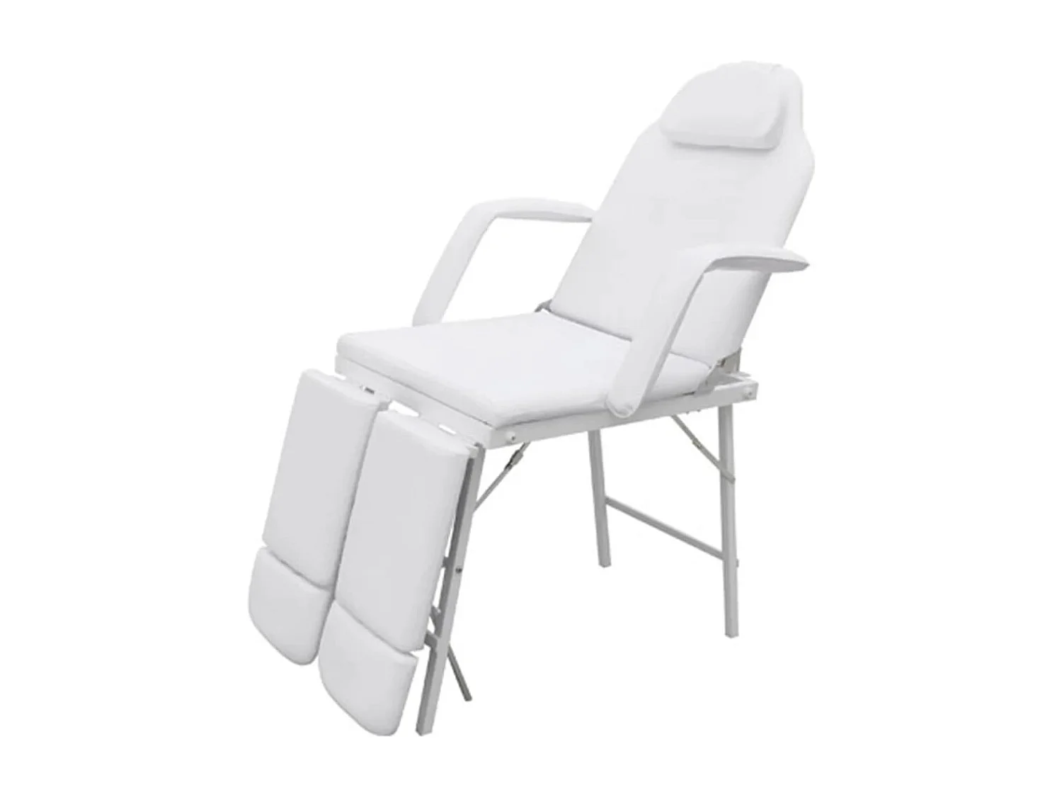 Fauteuil pour traitement facial Similicuir 185x78x76 cm Blanc FR59023
