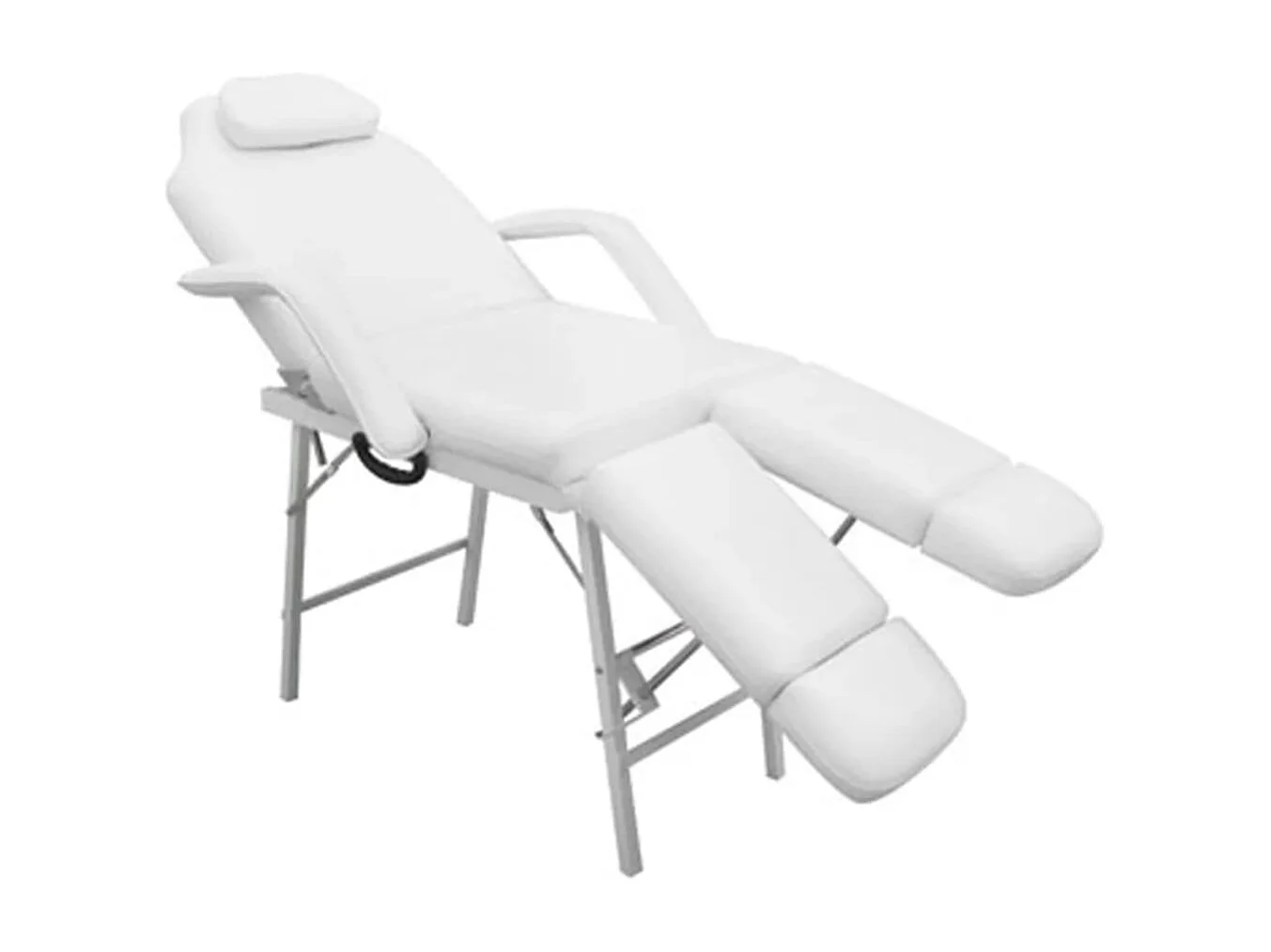 Fauteuil pour traitement facial Similicuir 185x78x76 cm Blanc FR59023