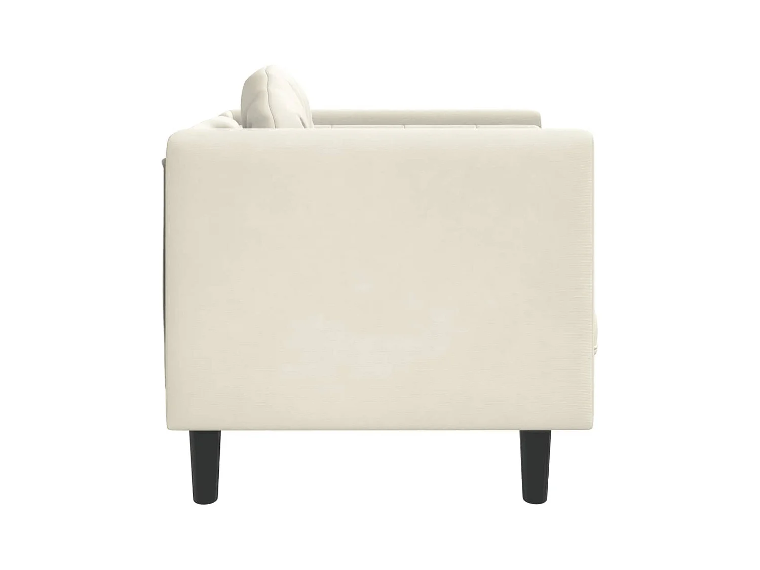 Fauteuil avec coussin crème velours FR21353
