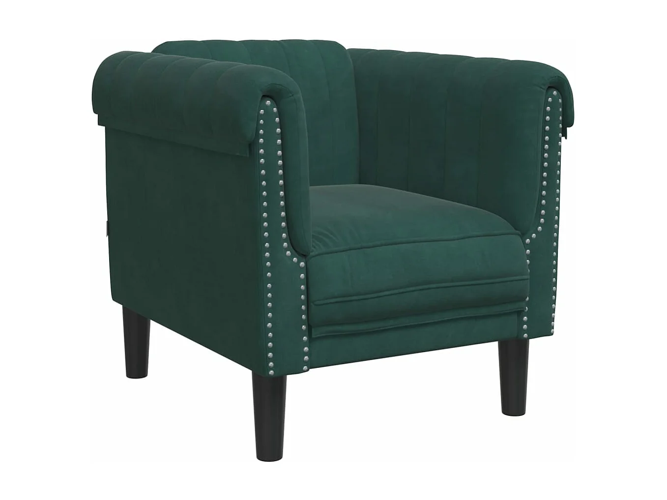 Fauteuil vert foncé velours FR20274
