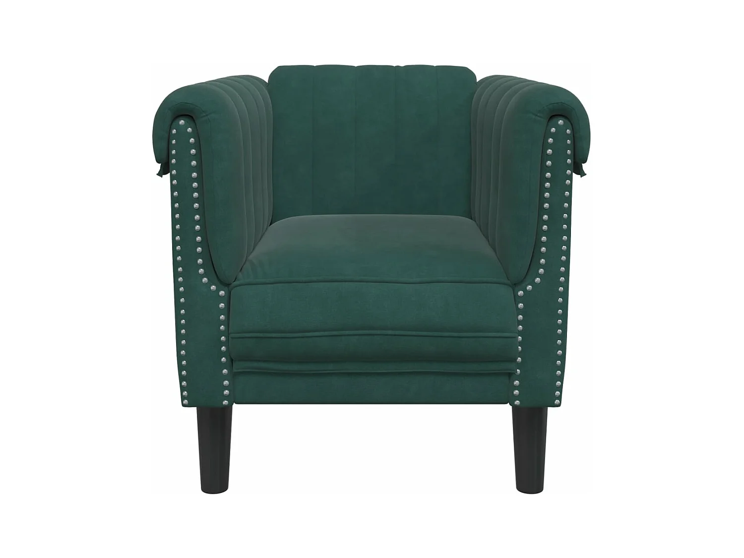 Sillón de terciopelo verde oscuro ES571608