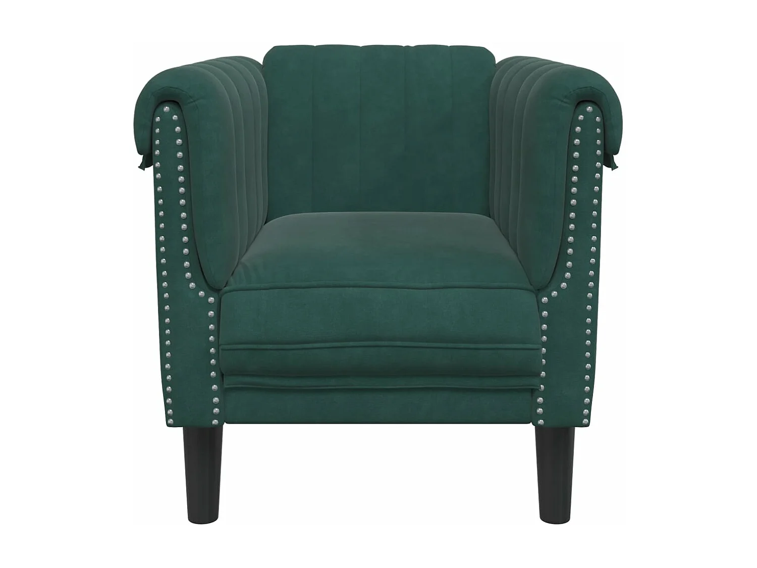 Fauteuil vert foncé velours FR20274