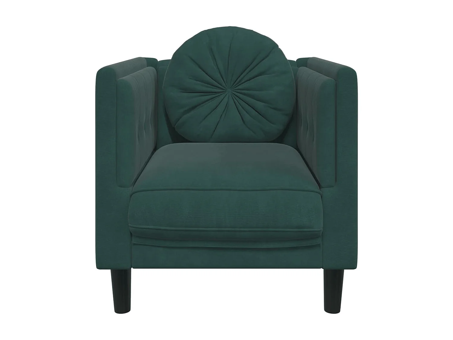 Fauteuil avec coussin vert foncé velours FR20188