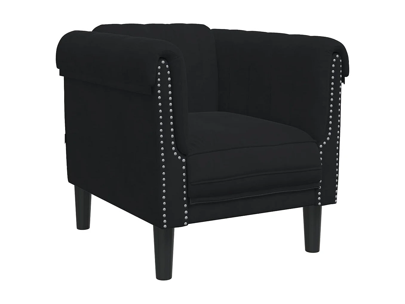 Sillón de terciopelo negro ES343630