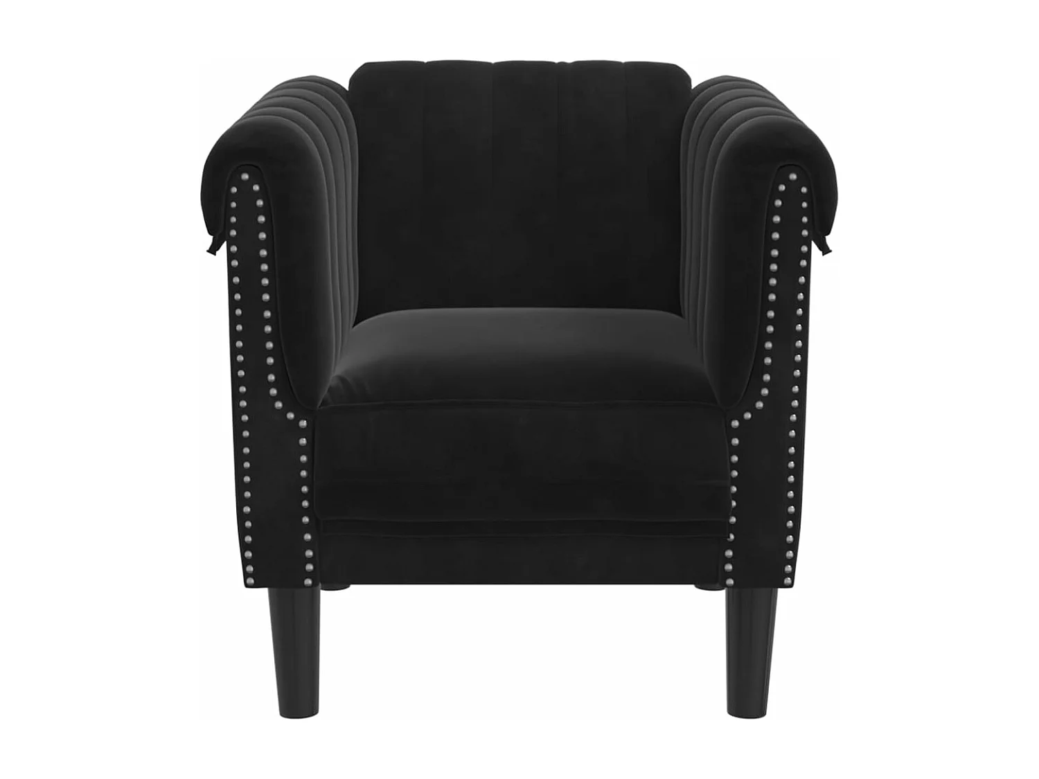 Sillón de terciopelo negro ES343630