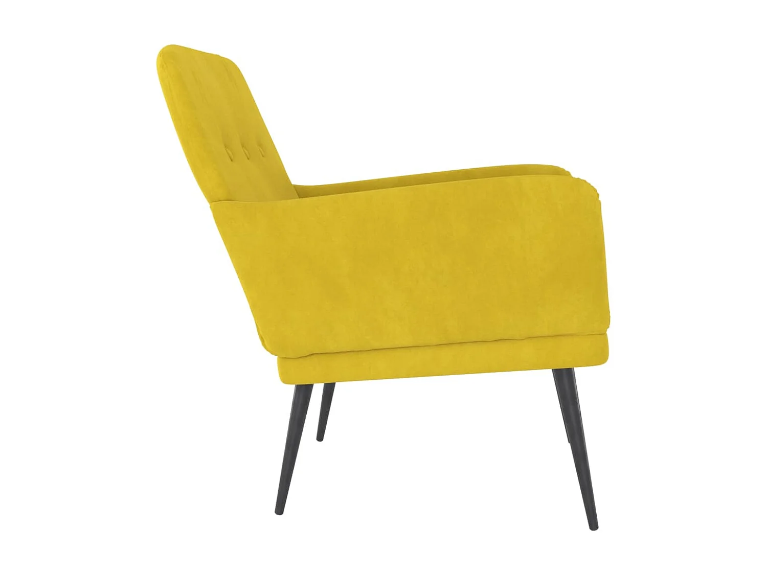 Cadeira c/ apoio de braços 62x79x79 cm veludo amarelo PT559454