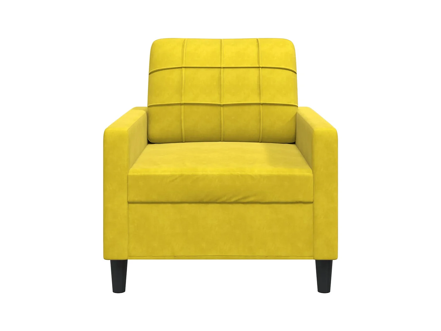 Sillón de terciopelo amarillo 60 cm ES524398