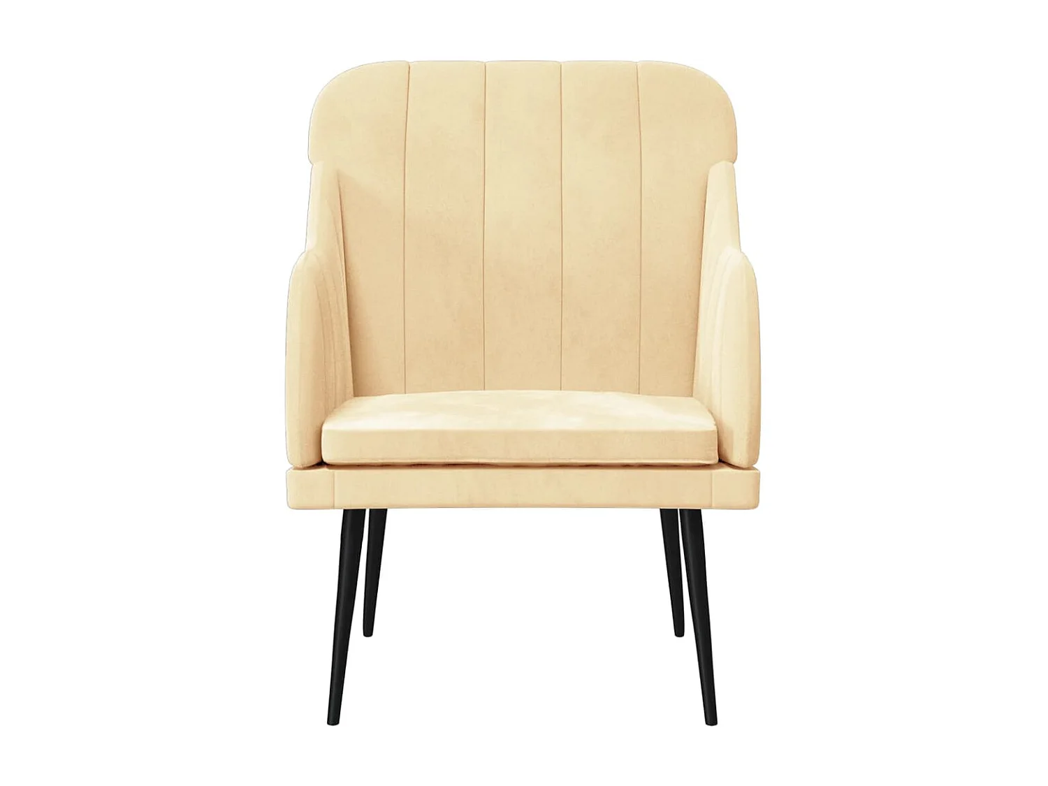 Fauteuil Crème 63x76x80 cm Velours FR39079