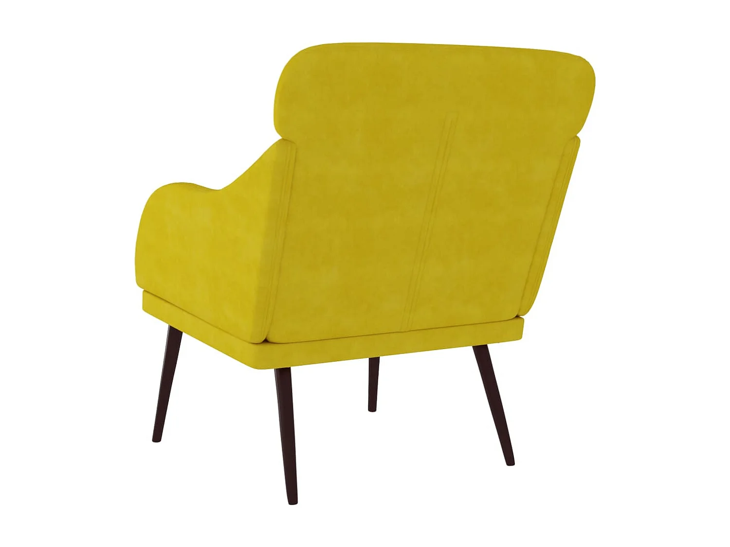 Sillón de terciopelo amarillo 63x76x80 cm ES373160