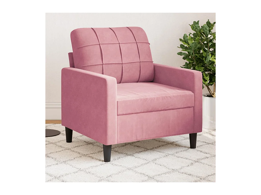 Fauteuil Rose 60 cm Velours FR43509