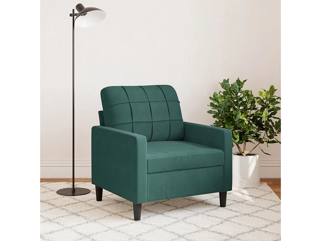 Fauteuil Vert foncé 60 cm Velours FR97700